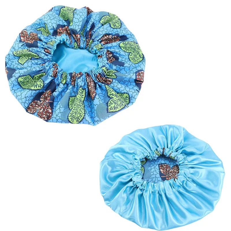 Large Ankara Satin Hair Bonnet