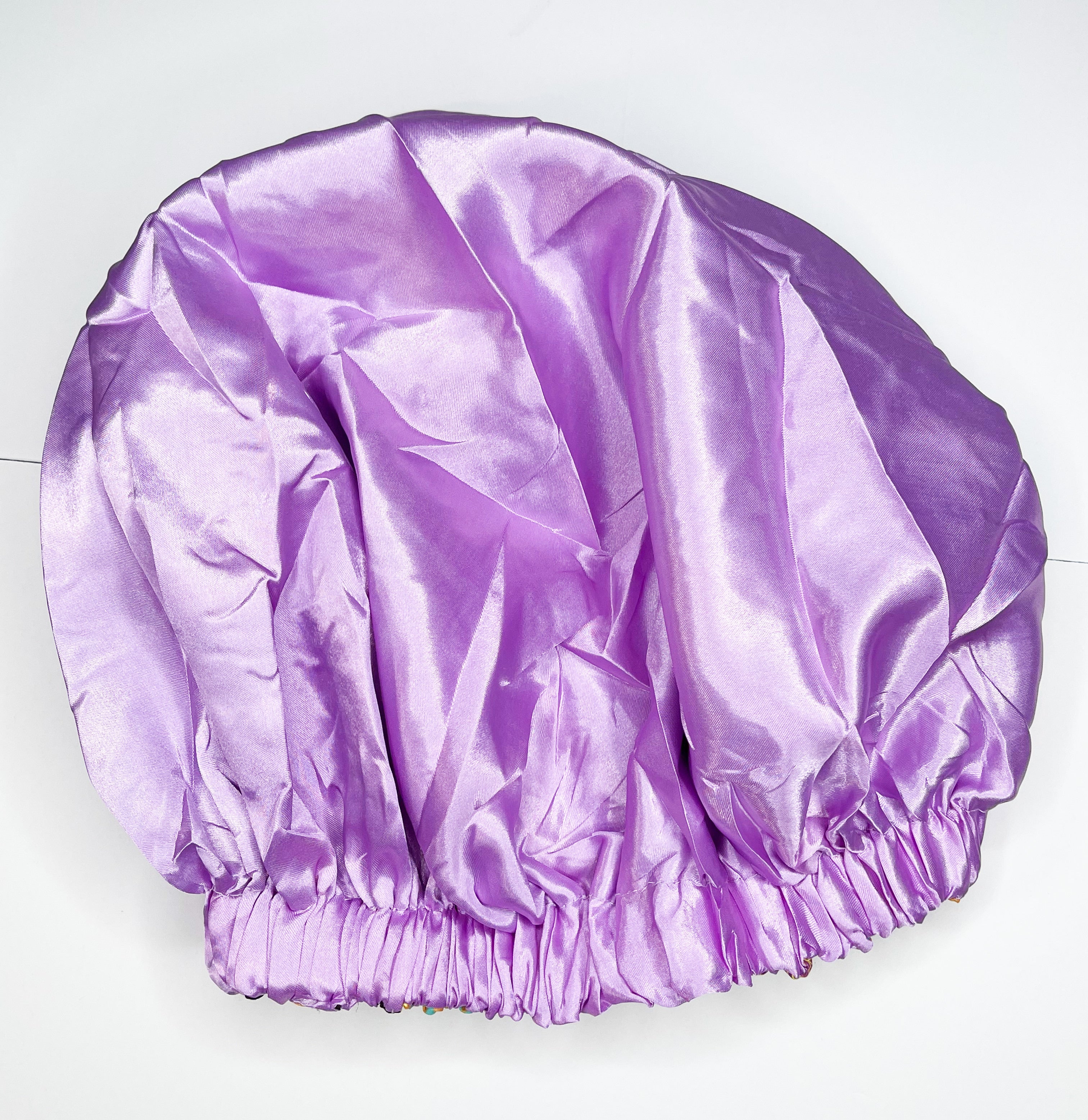 Lavender Satin Ankara Bonnet